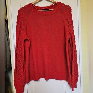 Red Lane Bryant Knit Sweater Size 14/16